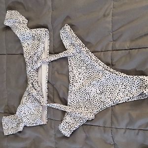 ZAFUL OFF the shoulder Leopard high cut Bikini